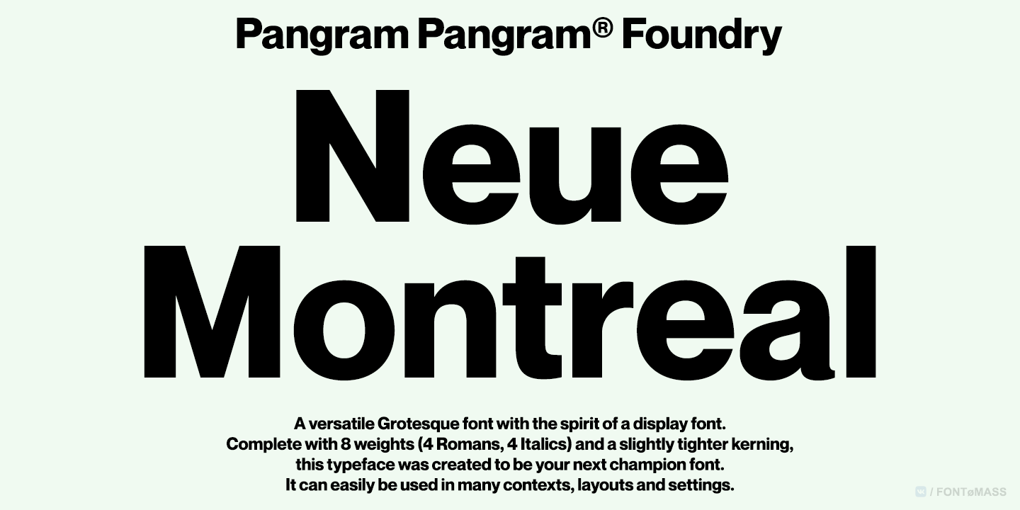 Ejemplo de fuente Neue Montreal Medium Italic